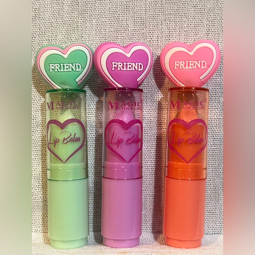 Heart-Shaped Lip Balm Trio